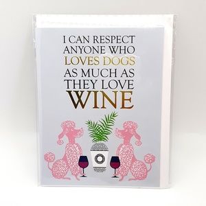 Ann Page Dogs and Wine Stationery Card